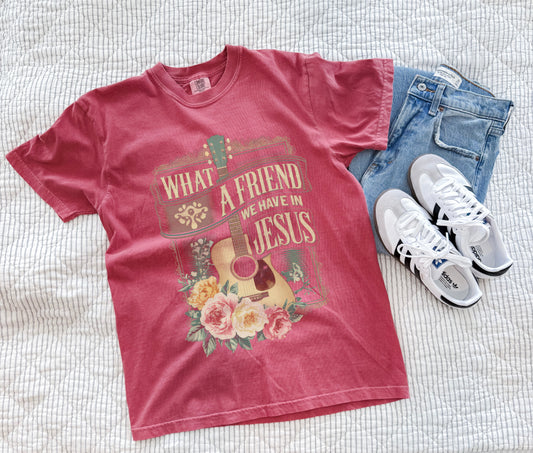 what a friend we have in jesus tee