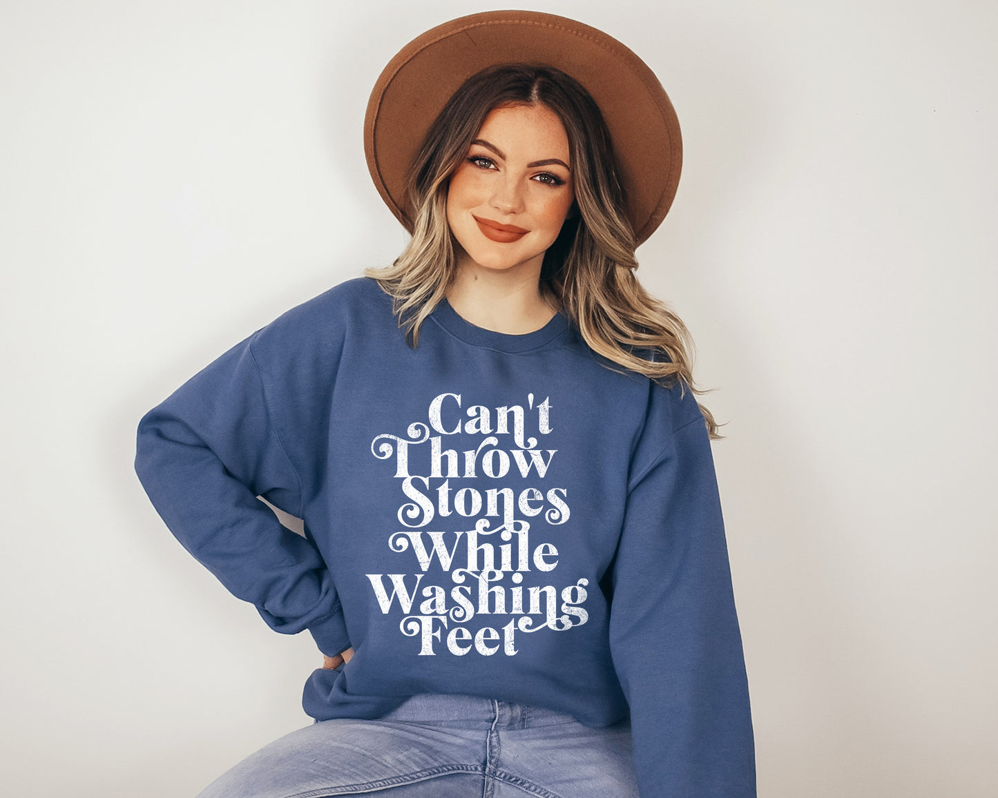 can't throw stones while washing feet