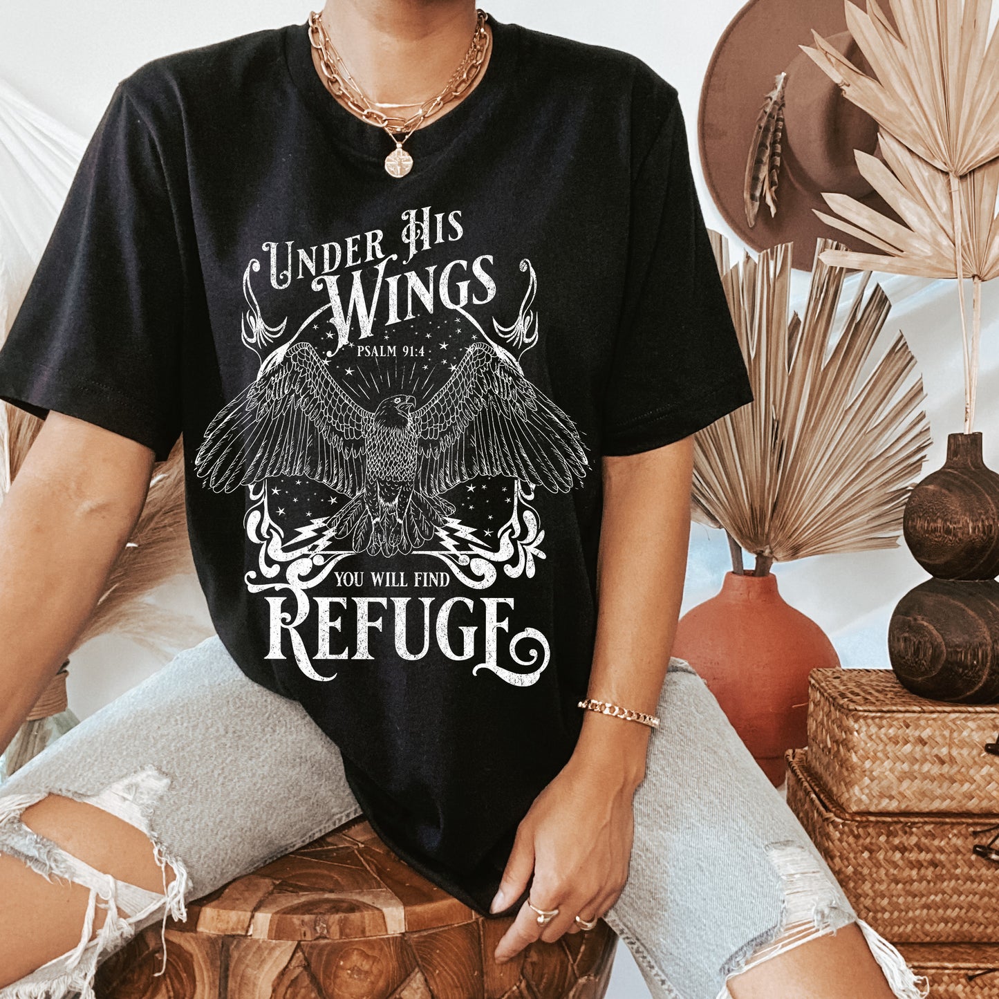 under his wings you will find refuge