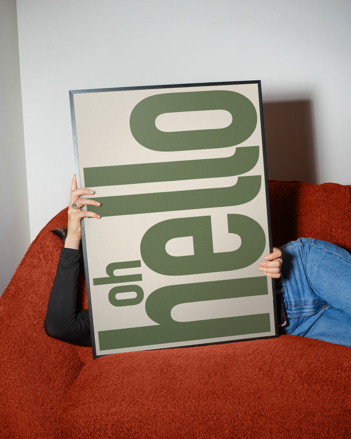 Oh Hello Print Modern Typography Poster
