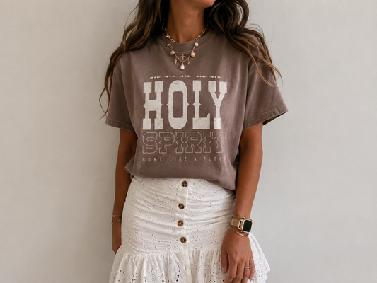 holy spirit come like a flood tee