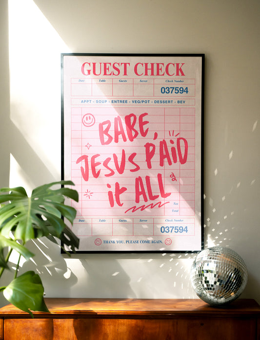 Jesus Paid it All Print