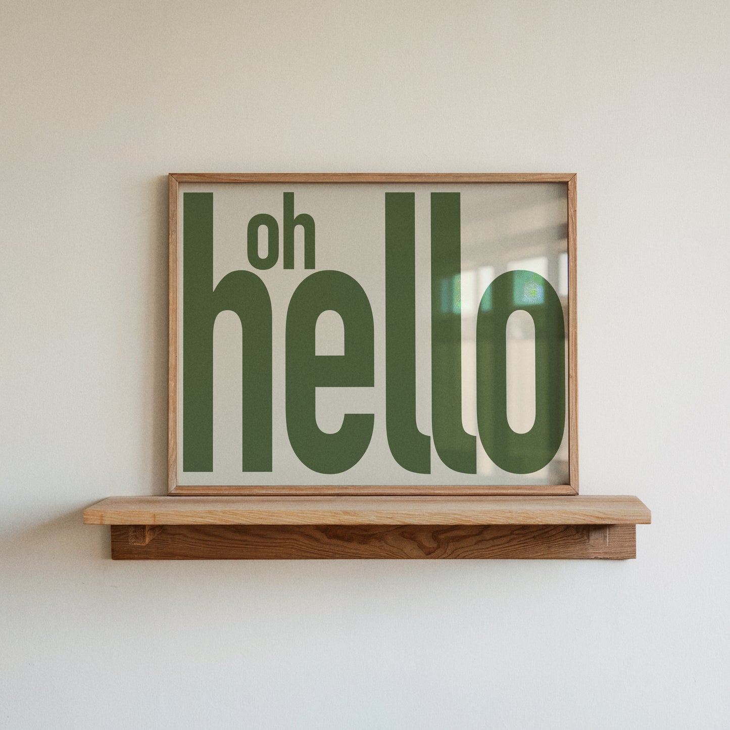 Oh Hello Print Modern Typography Poster