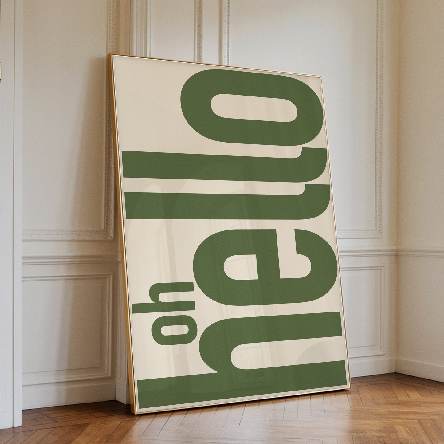 Oh Hello Print Modern Typography Poster