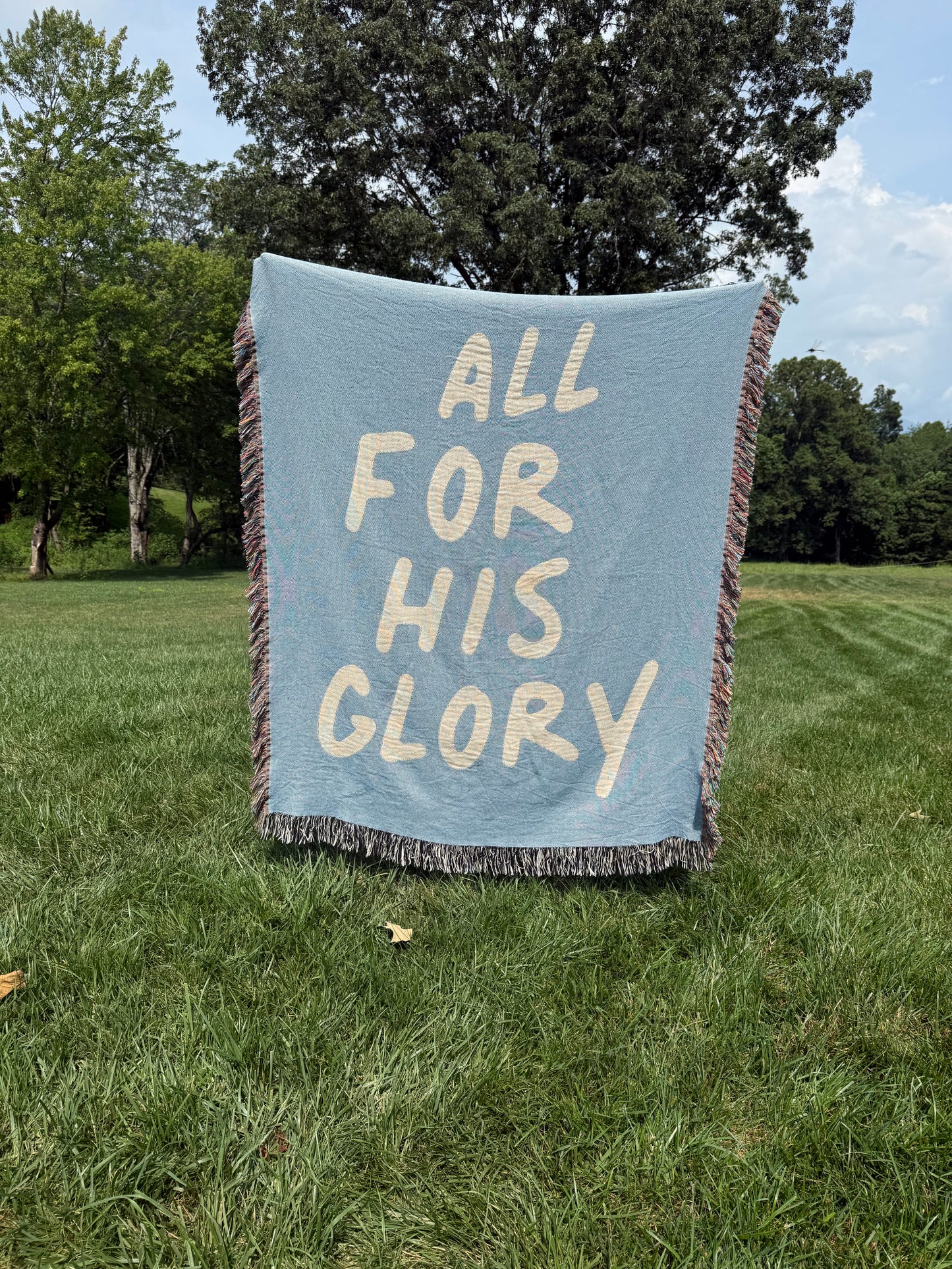 all for his glory woven blanket