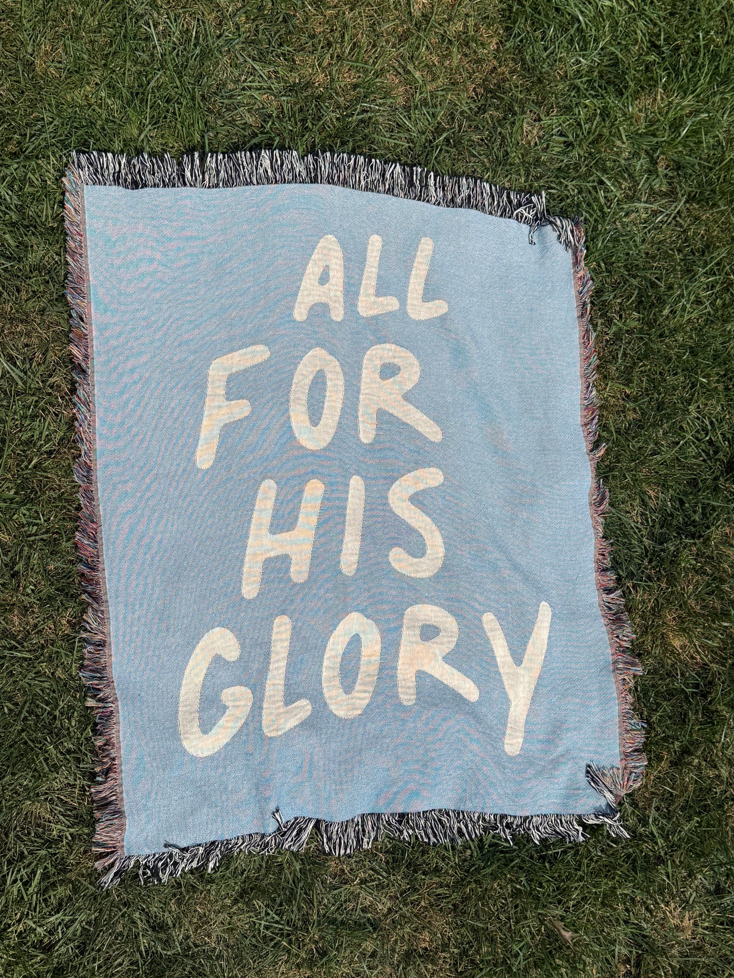 all for his glory woven blanket