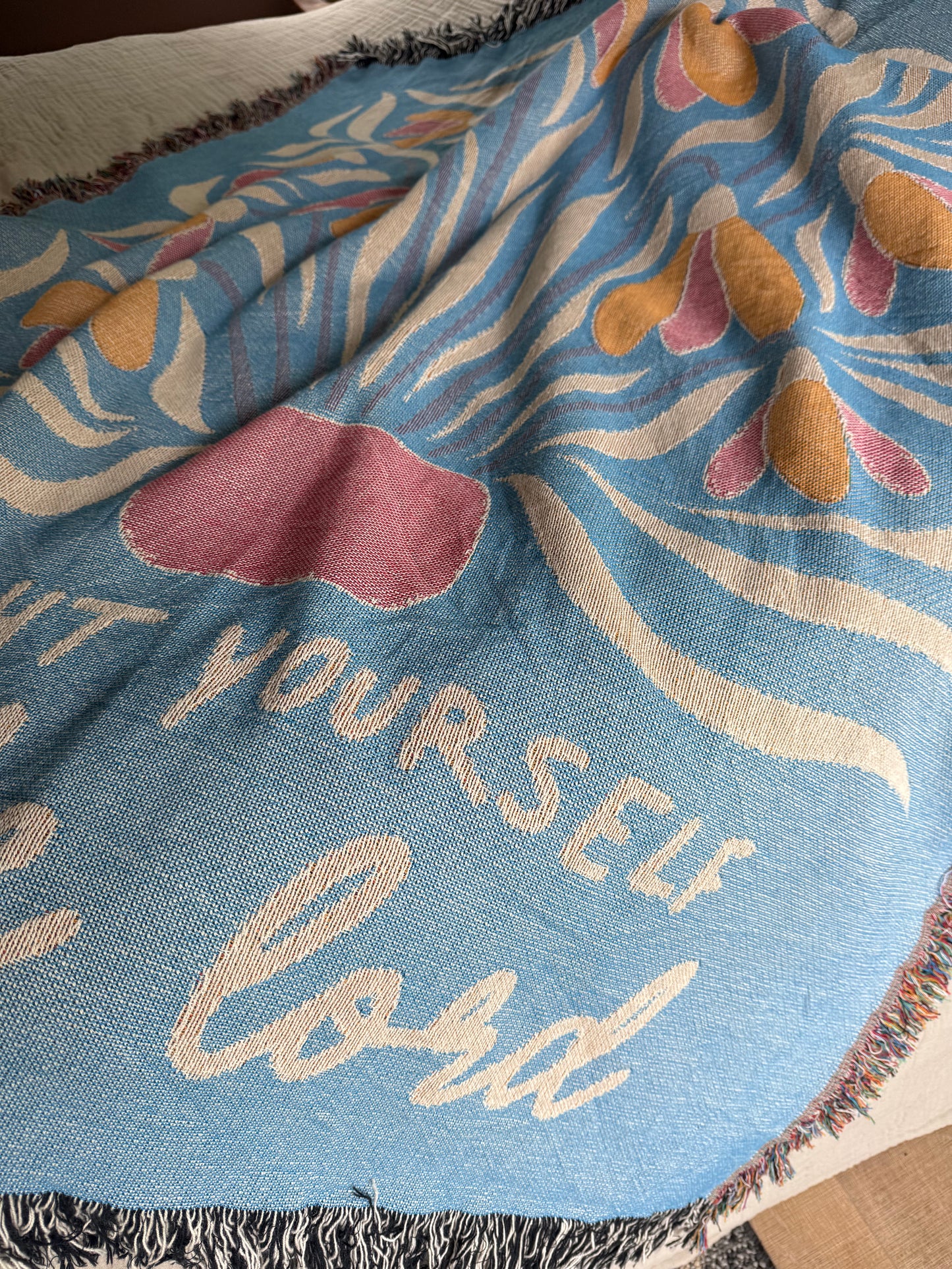 delight yourself in the lord woven blanket