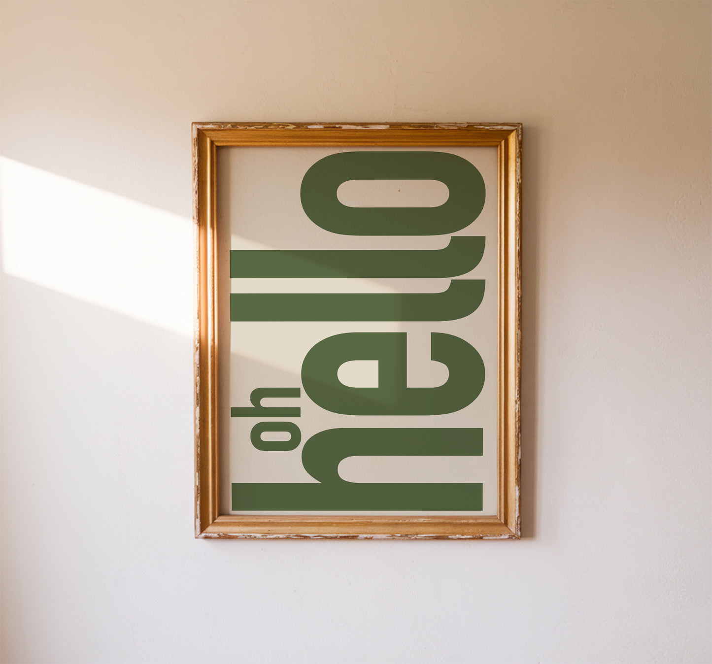 Oh Hello Print Modern Typography Poster